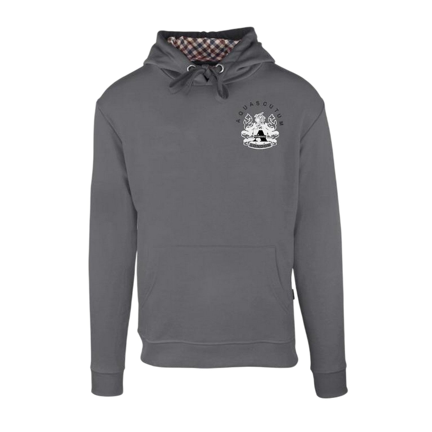 Antracite - Front - Aquascutum Mens Emblem Hoodie