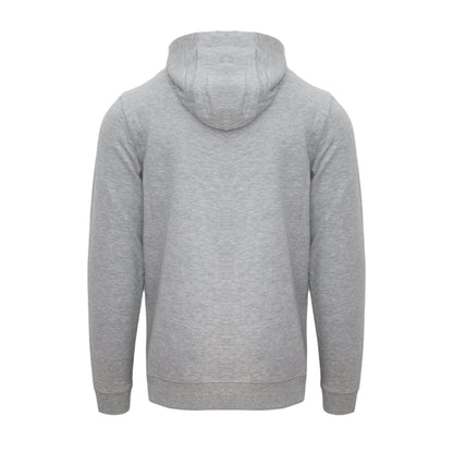 Grey - Back - Aquascutum Mens Lettering Pullover Hoodie