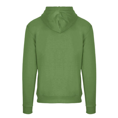 Military Green - Back - Aquascutum Mens Lettering Pullover Hoodie