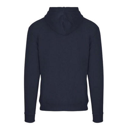 Navy - Back - Aquascutum Mens Lettering Pullover Hoodie