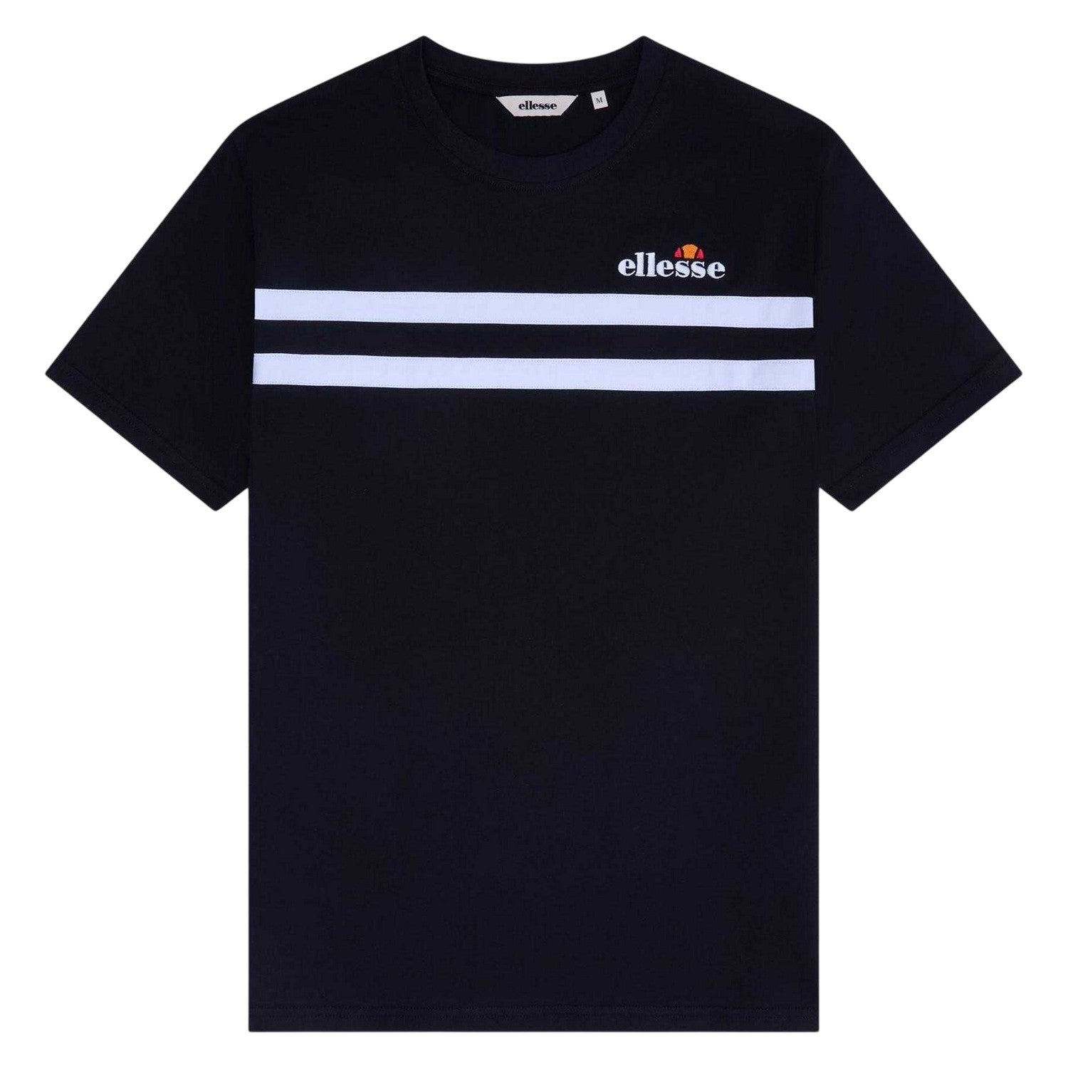 Black - Front - Ellesse Mens Squalius Logo Regular T-Shirt