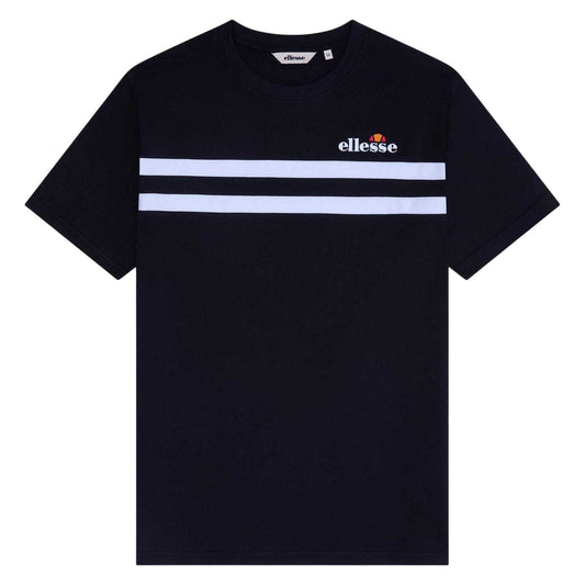 Black - Front - Ellesse Mens Squalius Logo Regular T-Shirt