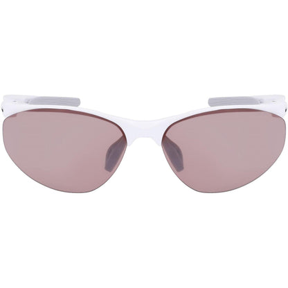 White-Pink - Front - Nike Wrap Around Plastic Swoosh Sunglasses