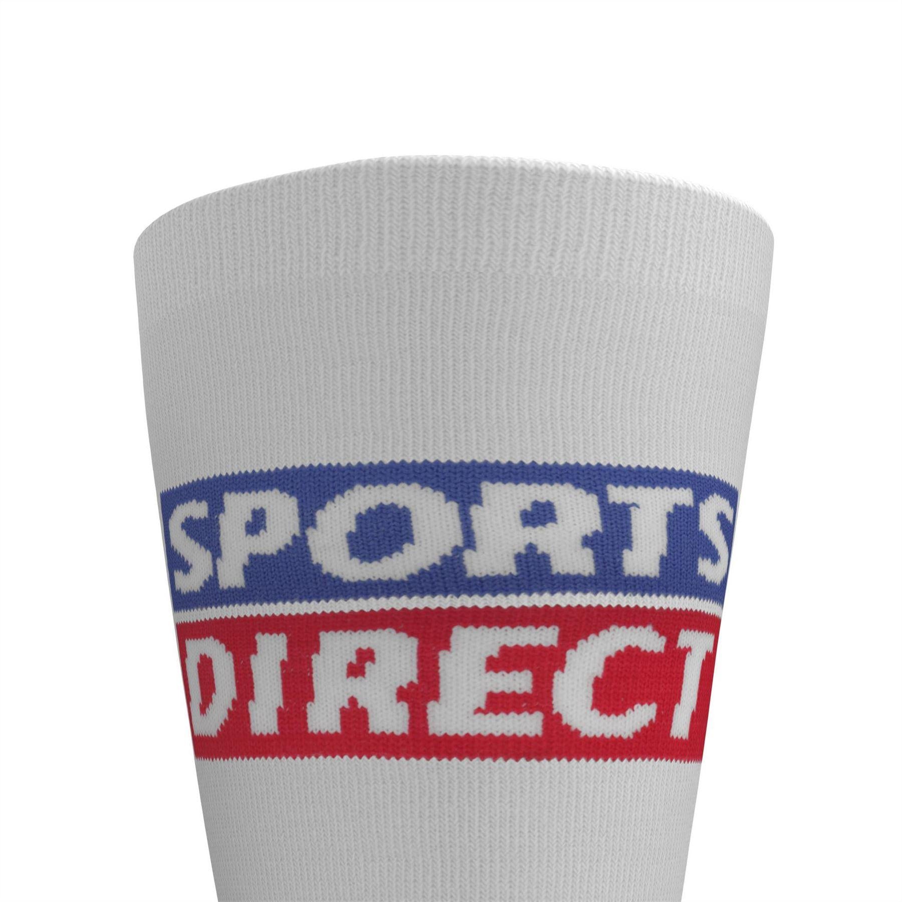 White - Side - Sport Direct Unisex Adult Crew Socks