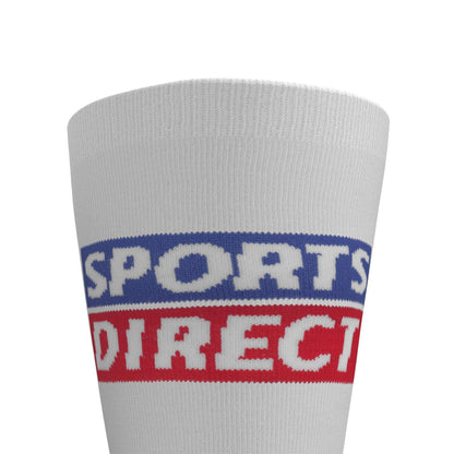 White - Side - Sport Direct Unisex Adult Crew Socks