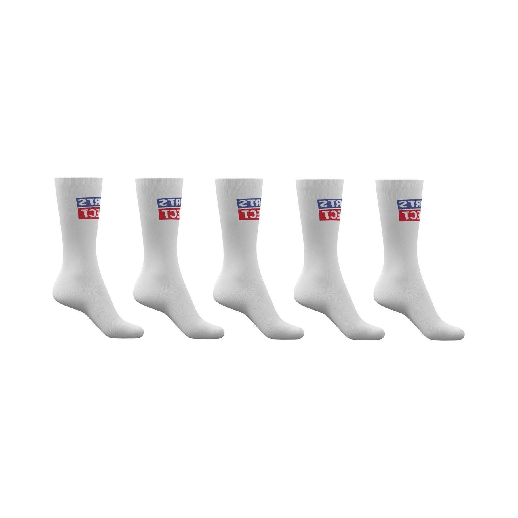White - Front - Sport Direct Unisex Adult Crew Socks