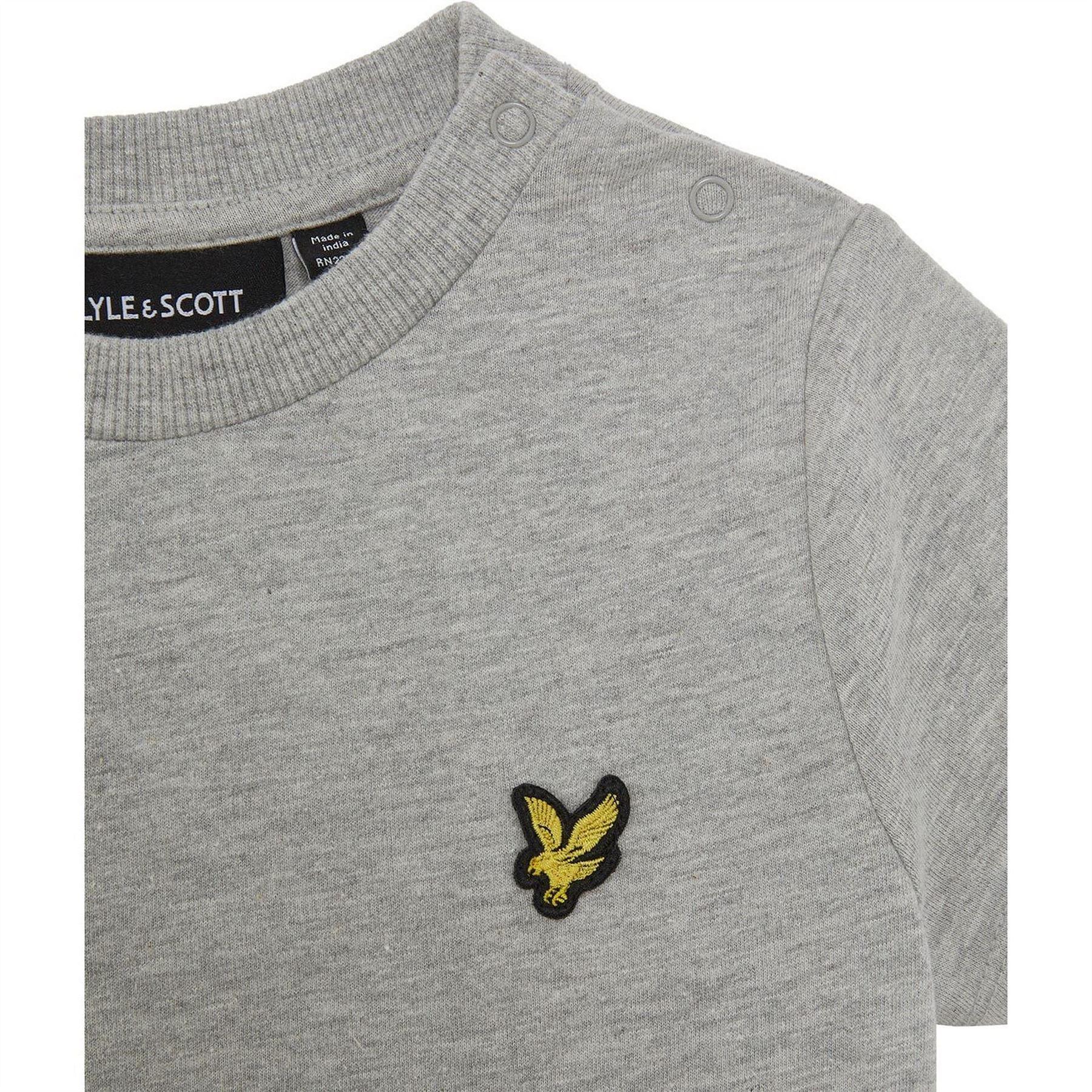 Grey Marl - Back - Lyle & Scott Baby T-Shirt & Shorts Set