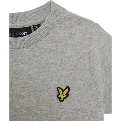 Grey Marl - Back - Lyle & Scott Baby T-Shirt & Shorts Set