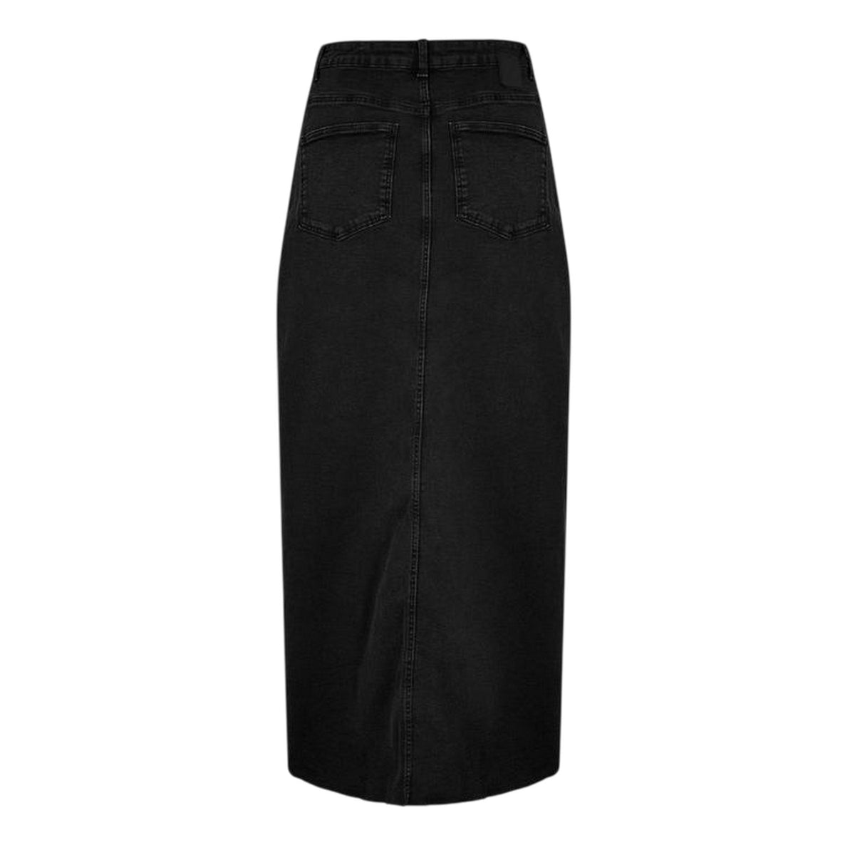 Black - Back - Pieces Womens-Ladies Denim Pencil Skirt