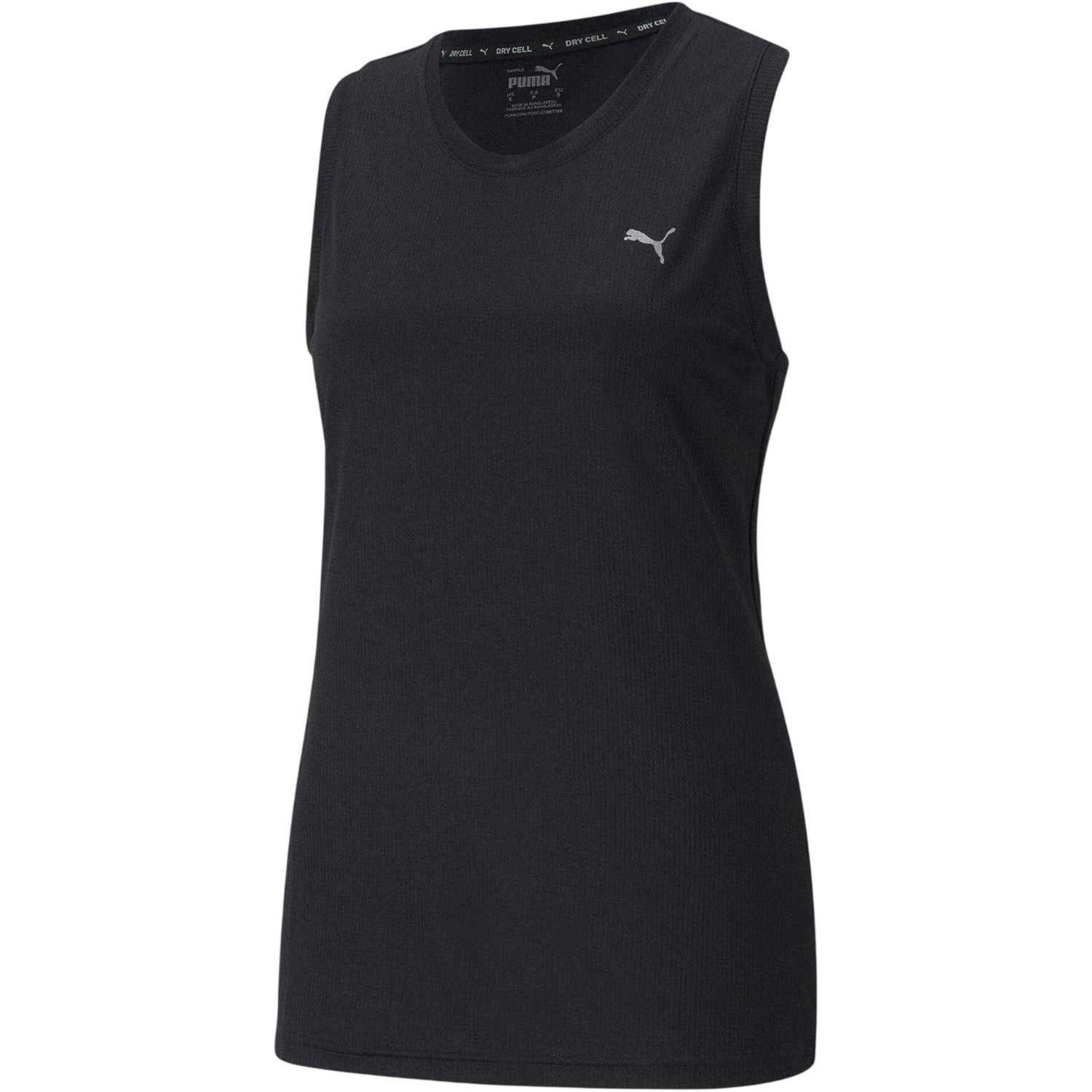 Black - Front - Puma Womens-Ladies Run Velocity Racerback Tank Top
