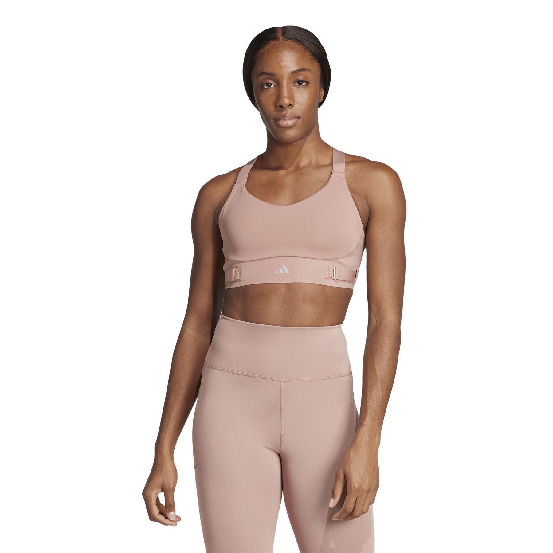 Warm Clay - Side - Adidas Womens-Ladies Fast Impact Sports Bra