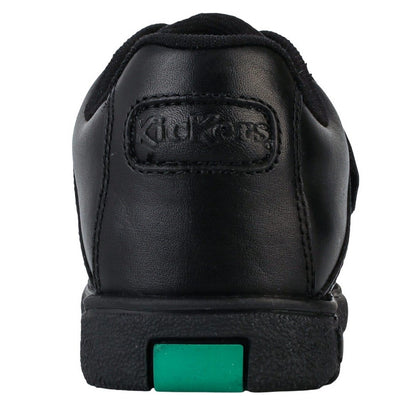 Black - Pack Shot - Kickers Boys Fragma Lo Leather Straps Shoes