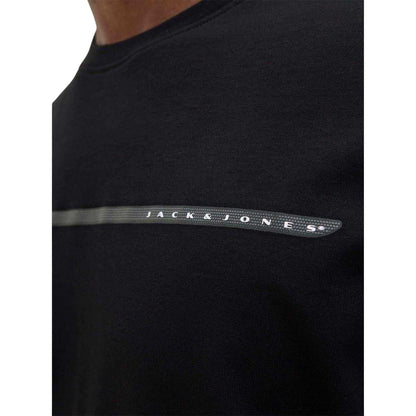 Black - Side - Jack And Jones Mens Fusion Regular T-Shirt