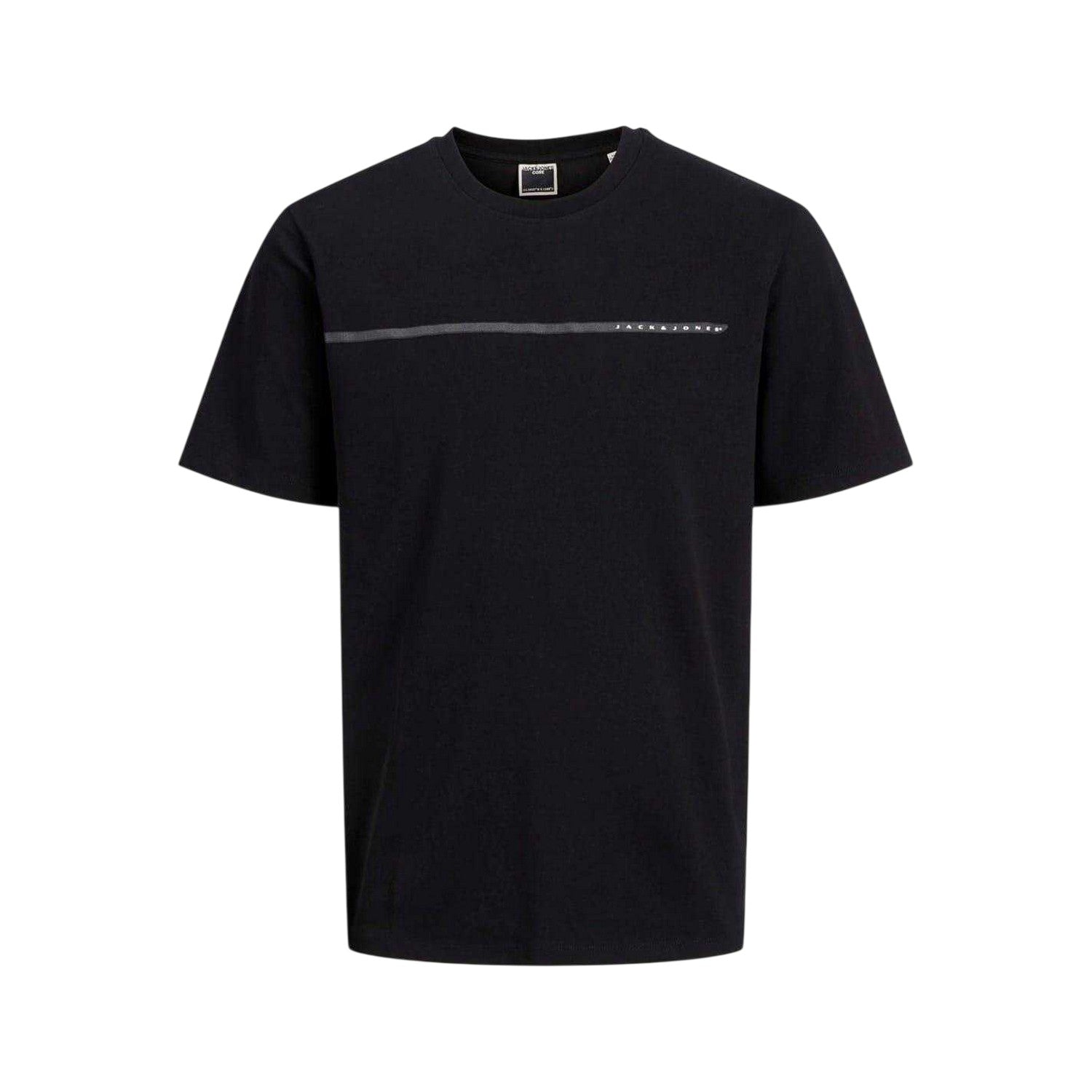 Black - Front - Jack And Jones Mens Fusion Regular T-Shirt