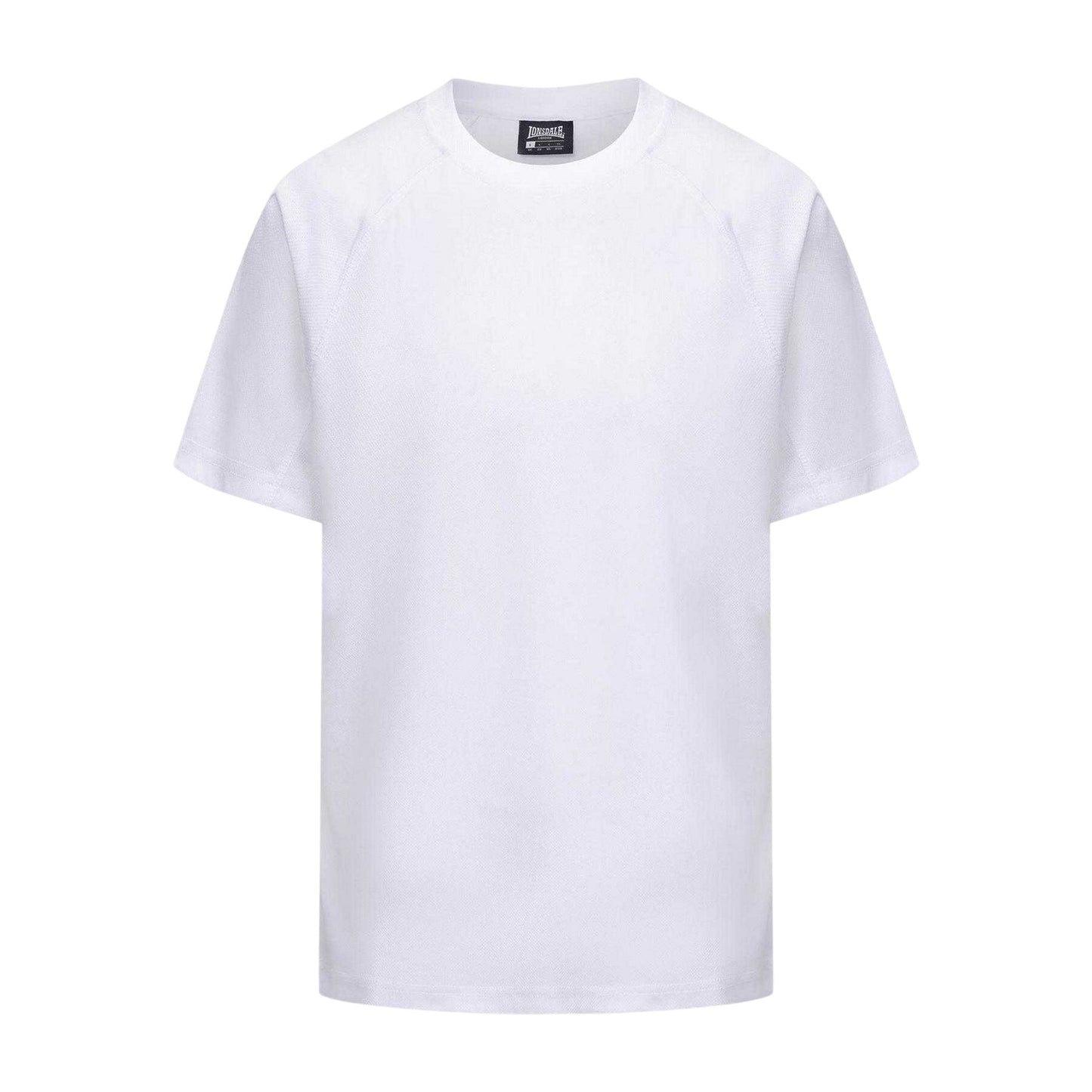 White - Front - Lonsdale Mens Plain T-Shirt