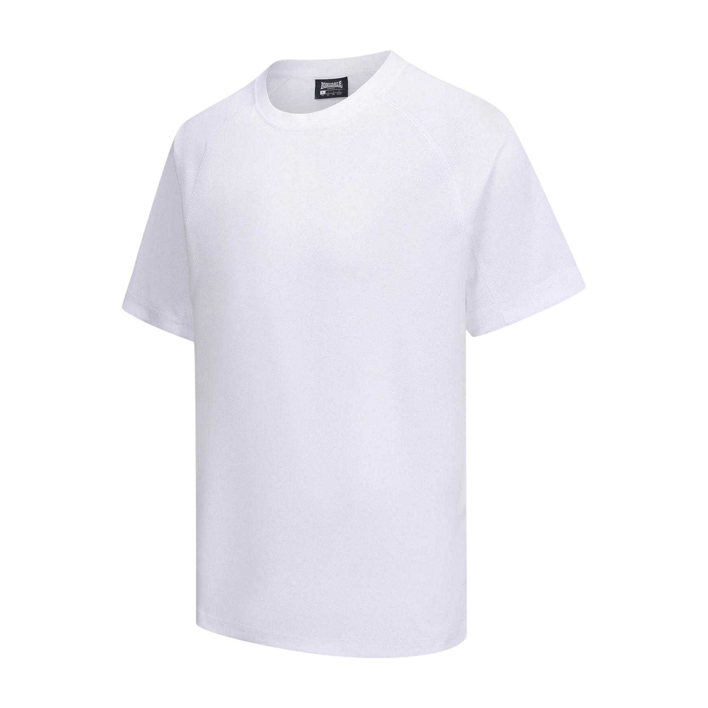 White - Side - Lonsdale Mens Plain T-Shirt