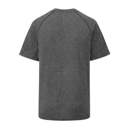 Black Melange - Back - Lonsdale Mens Plain T-Shirt