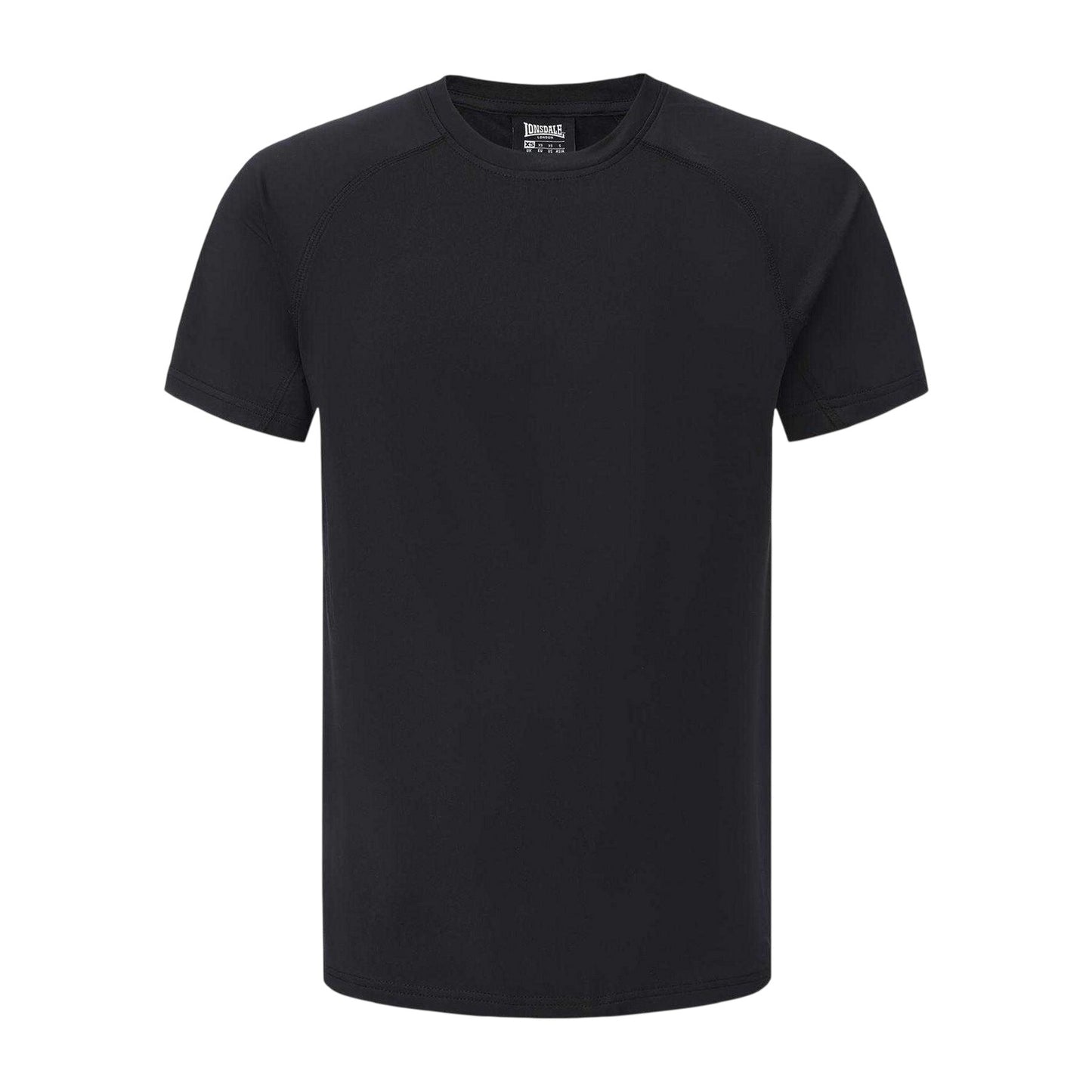 Black - Front - Lonsdale Mens Plain T-Shirt