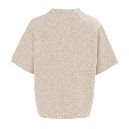 Grey - Back - Miso Womens-Ladies Knitted Top