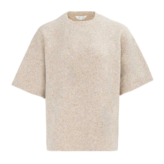 Grey - Front - Miso Womens-Ladies Knitted Top