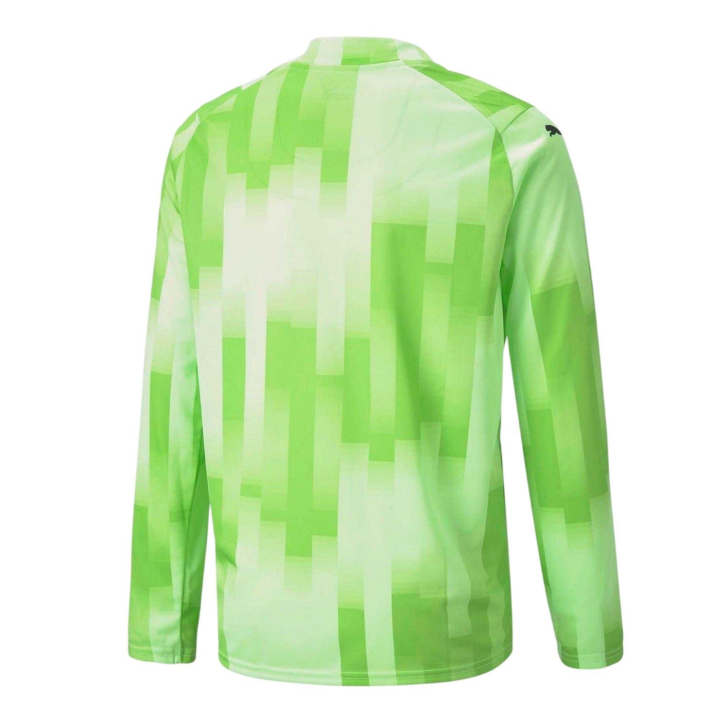 Lime - Back - Puma Childrens-Kids Logo Long-Sleeved Goalkeeper Jersey