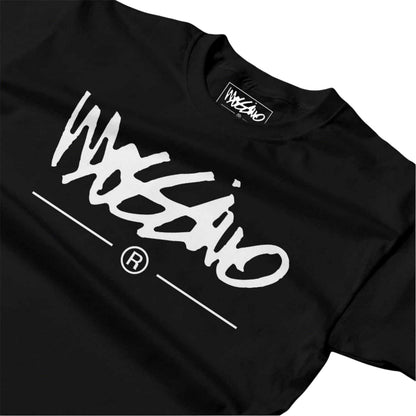Black - Side - Mossimo Unisex Adult Core Logo T-Shirt