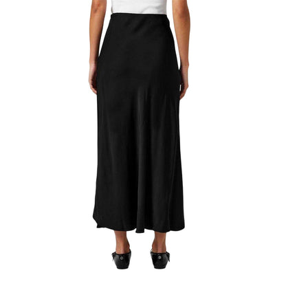 Black - Back - French Connection Womens-Ladies Plain Maxi Skirt