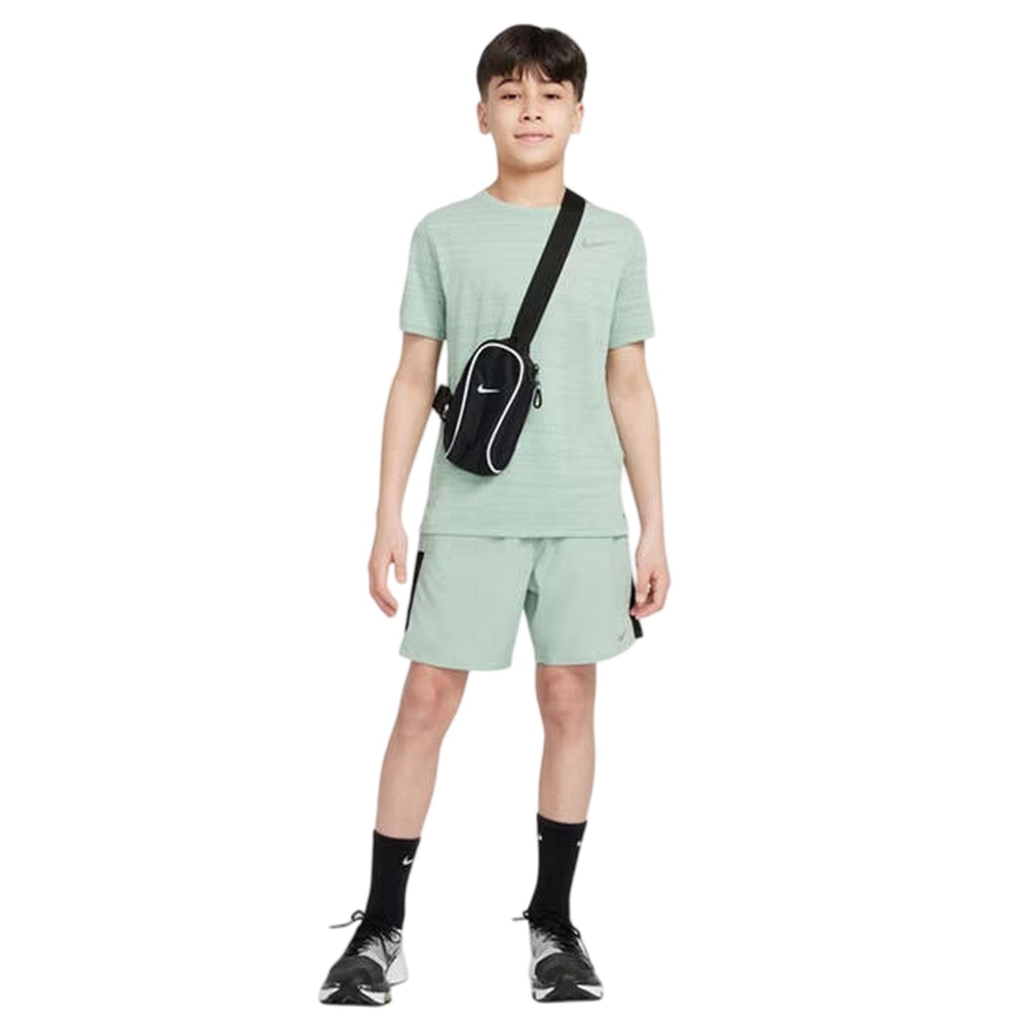 Green - Side - Nike Boys Challenger Dri-FIT Shorts