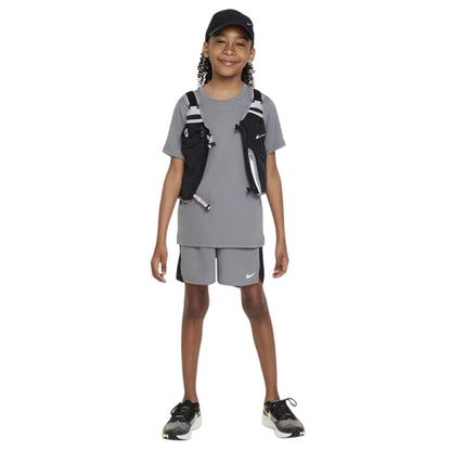 Smoke Grey - Side - Nike Boys Challenger Dri-FIT Shorts