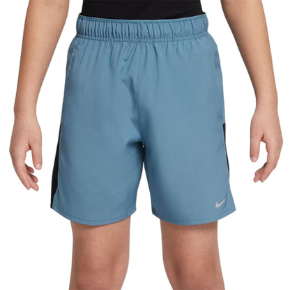Smokey Blue - Front - Nike Boys Challenger Dri-FIT Shorts