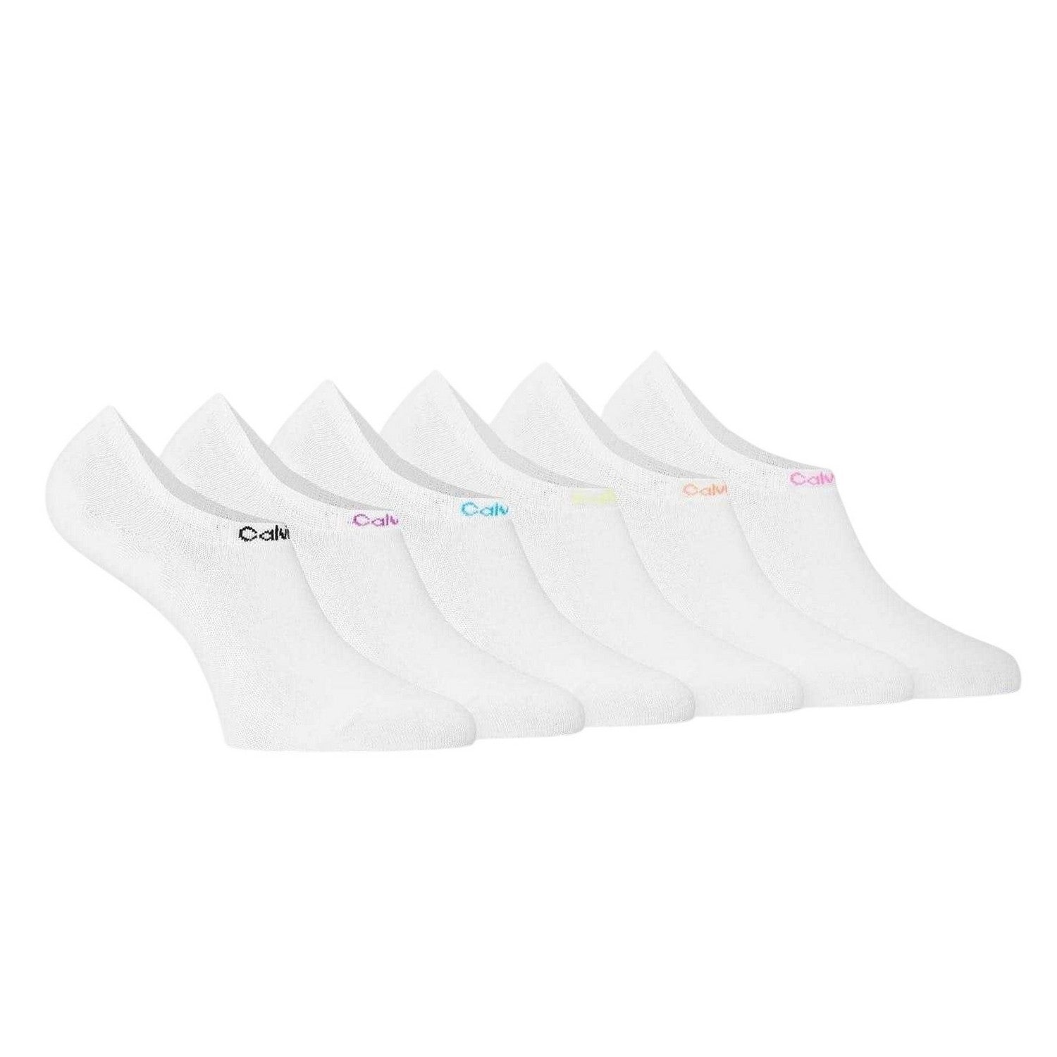 White - Front - Calvin Klein Womens-Ladies Liner Socks (Pack of 3)