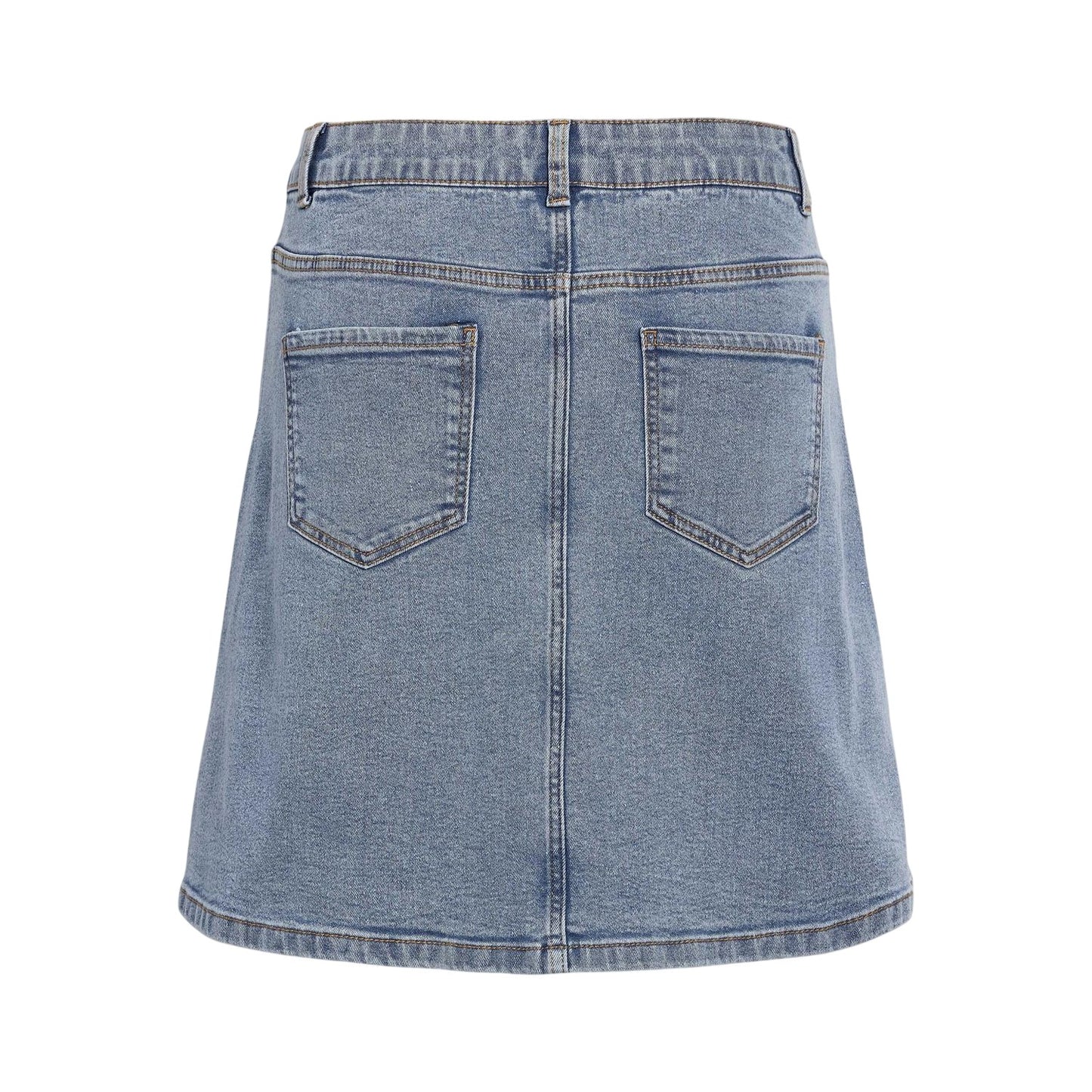 Light Blue - Back - Noisy May Womens-Ladies Denim A-line Mini Skirt