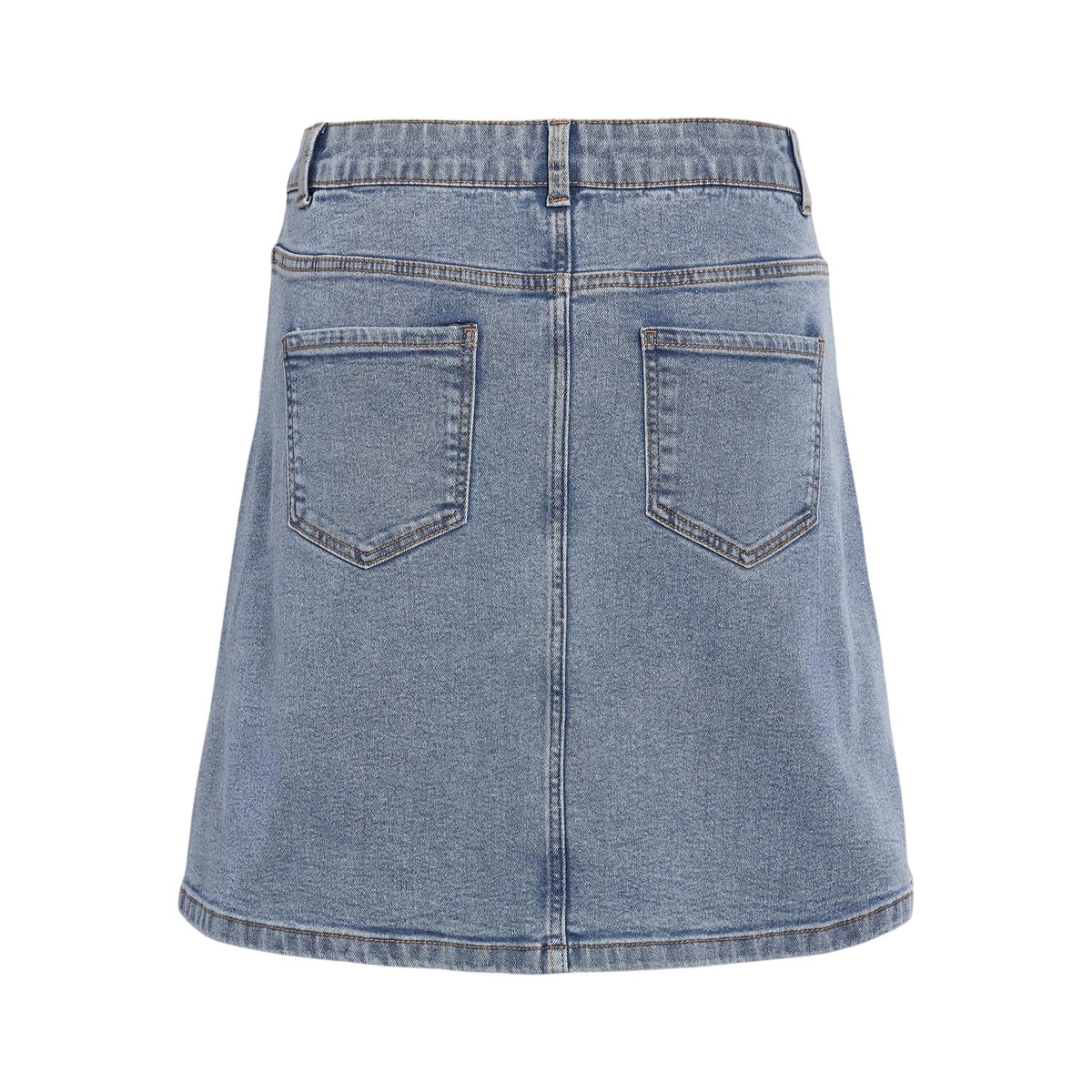 Light Blue - Back - Noisy May Womens-Ladies Denim A-line Mini Skirt