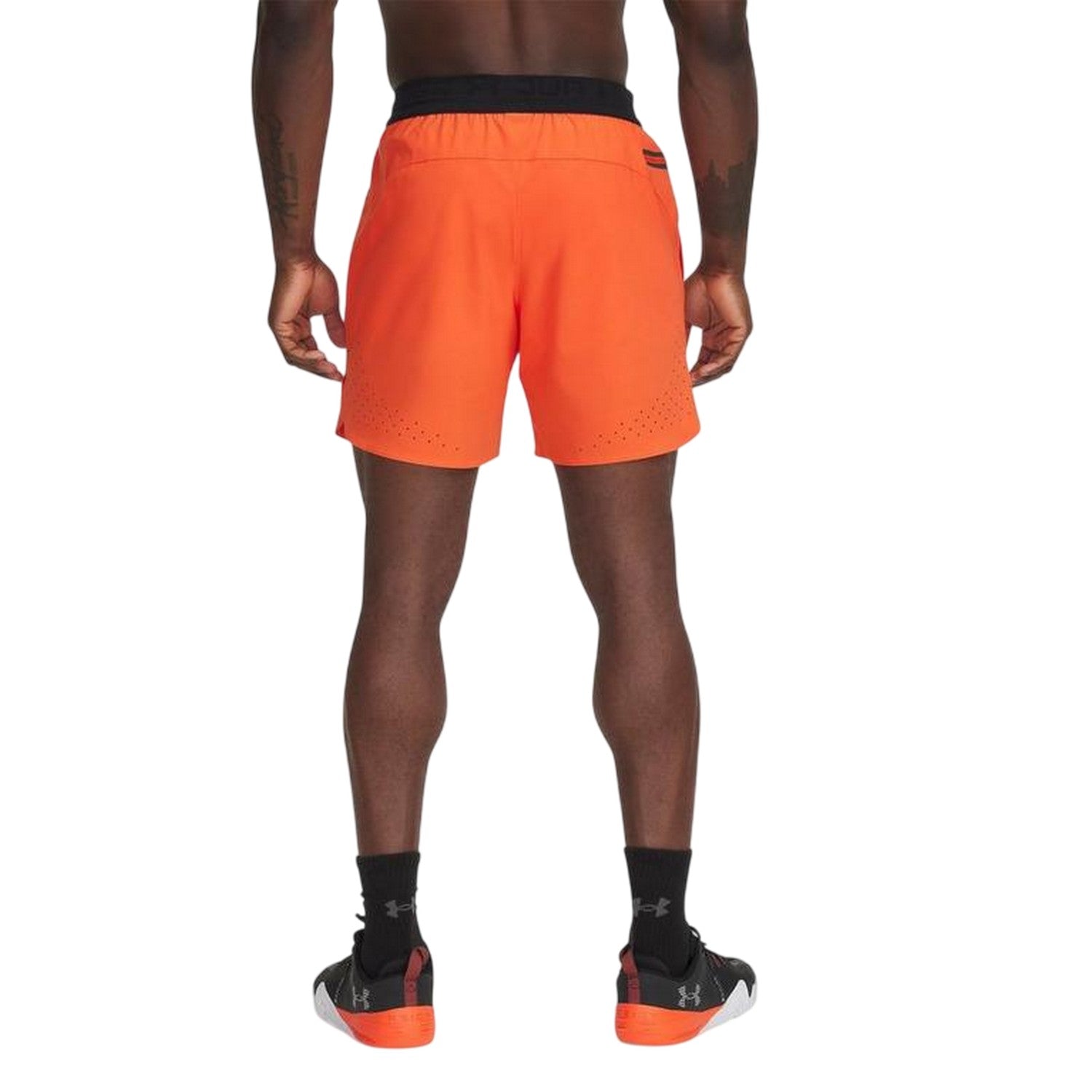 Orange - Back - Under Armour Mens 6 Vanish Elite Running Shorts