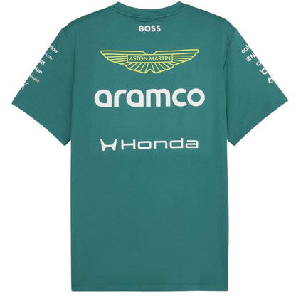 Green - Back - Aston Martin Mens F1 Puma T-Shirt