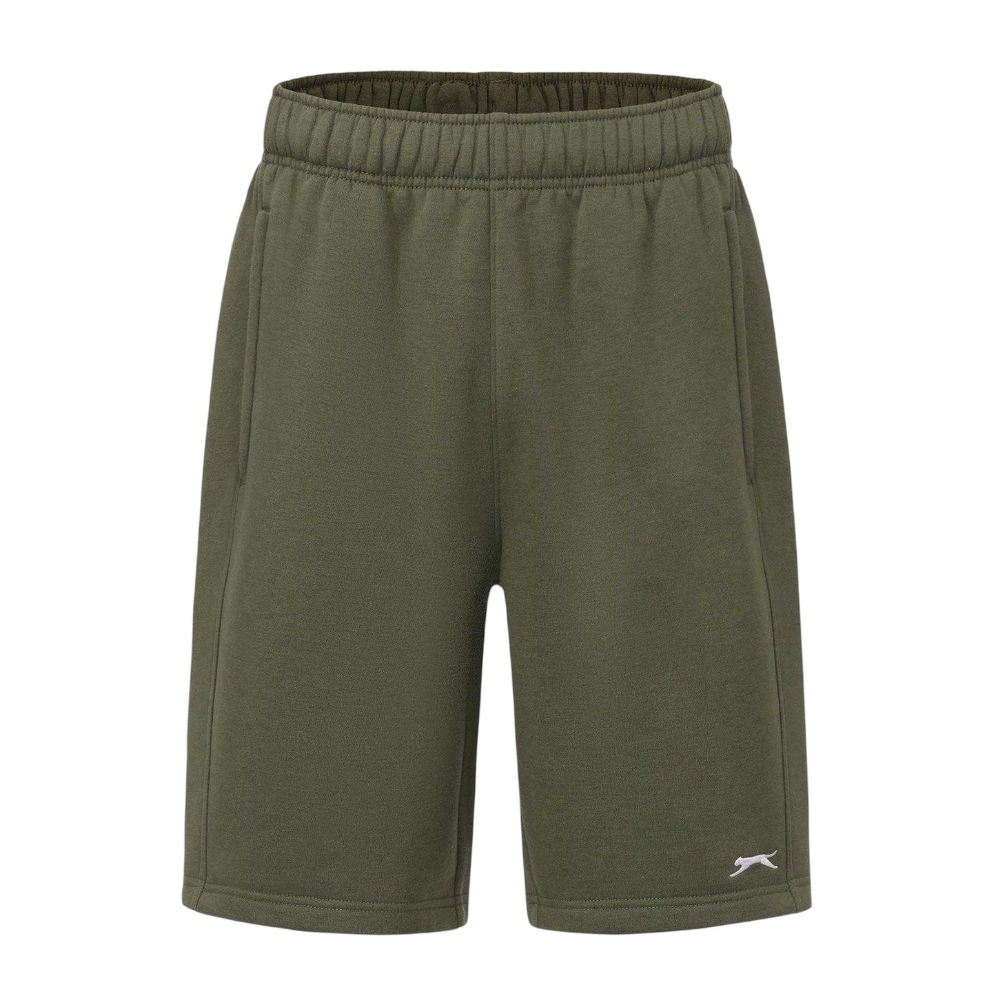 Khaki Green - Front - Slazenger Mens Fleece Shorts