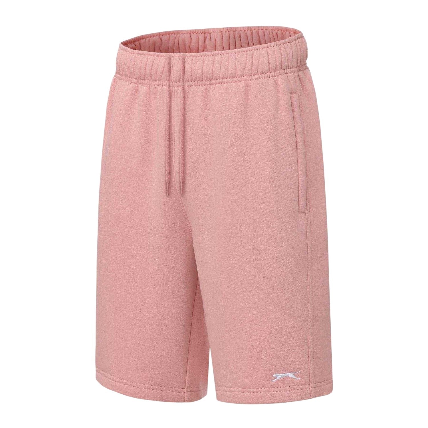 Pink - Side - Slazenger Mens Fleece Shorts