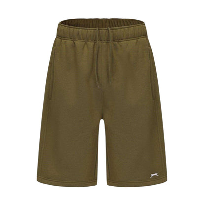 Army Green - Front - Slazenger Mens Fleece Shorts
