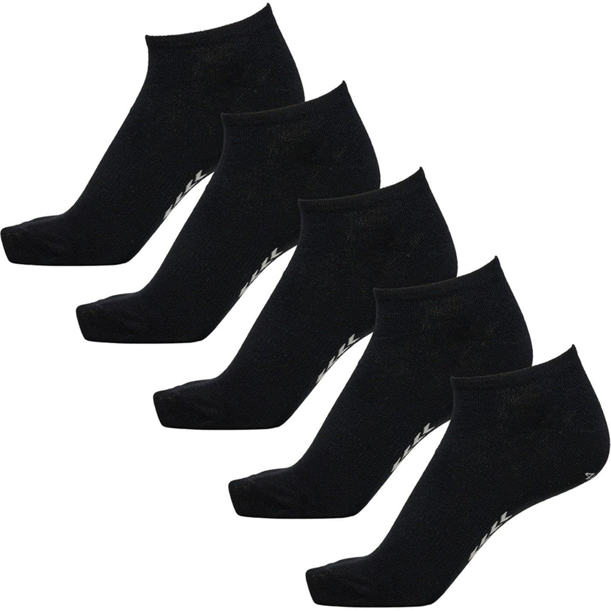 Black - Front - Hummel Childrens-Kids Cushioned Ankle Socks (Pack of 5)