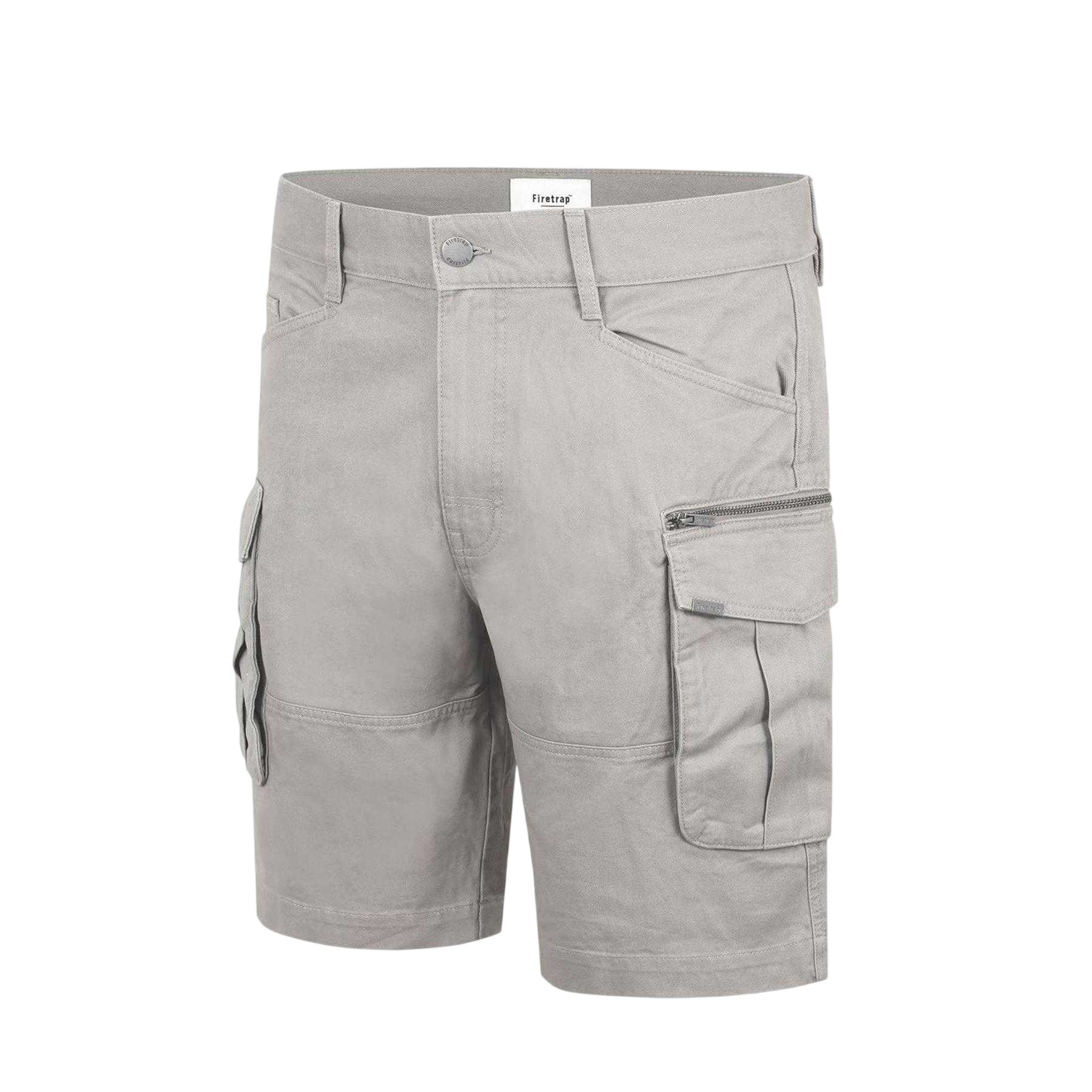 Beige - Side - Firetrap Mens BTK Shorts