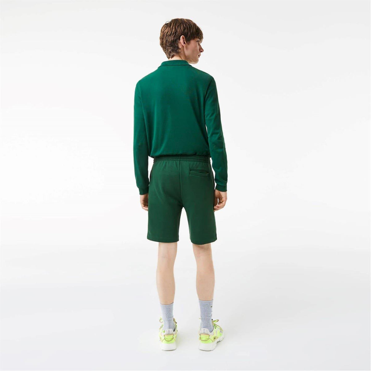 Green - Lifestyle - Lacoste Mens Fleece Shorts