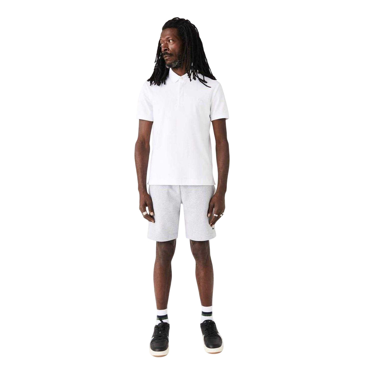 Light Grey - Lifestyle - Lacoste Mens Fleece Shorts