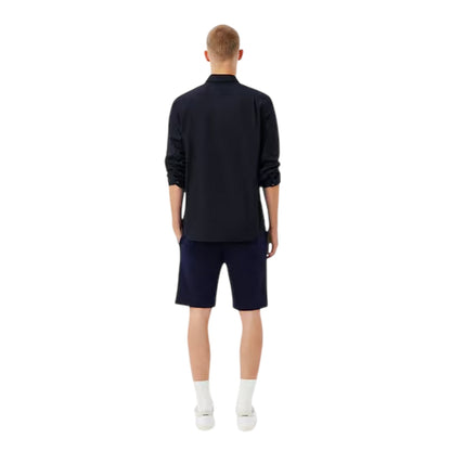 Navy - Back - Lacoste Mens Fleece Shorts