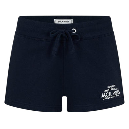 Navy - Front - Jack Wills Womens-Ladies Logo Sweat Shorts