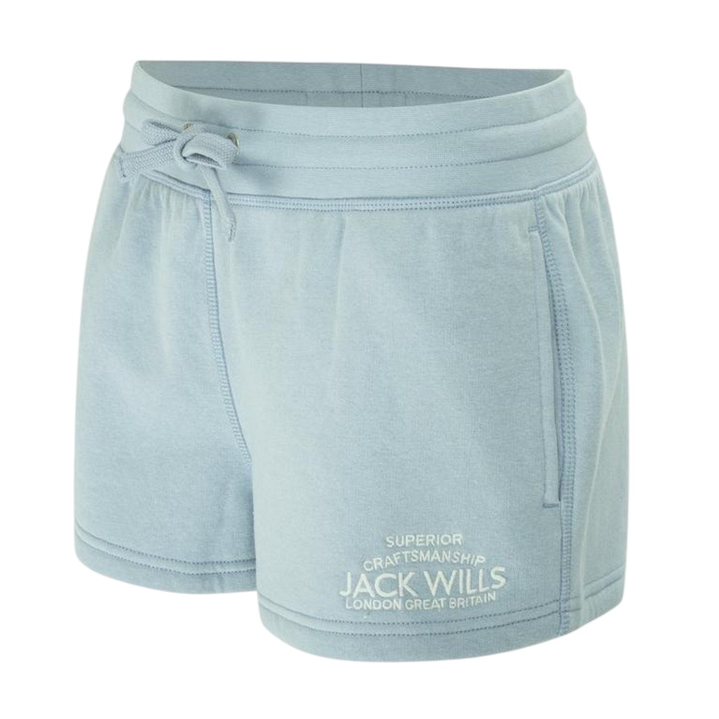 Soft Blue - Front - Jack Wills Womens-Ladies Logo Sweat Shorts