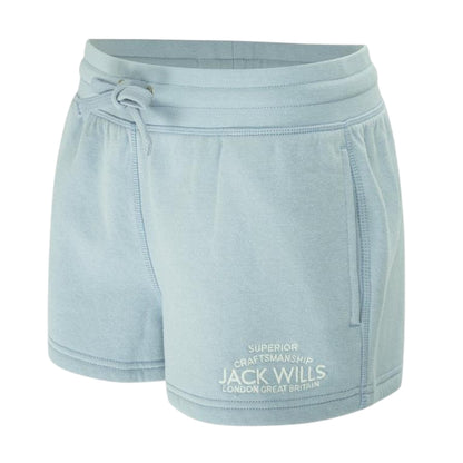 Soft Blue - Front - Jack Wills Womens-Ladies Logo Sweat Shorts