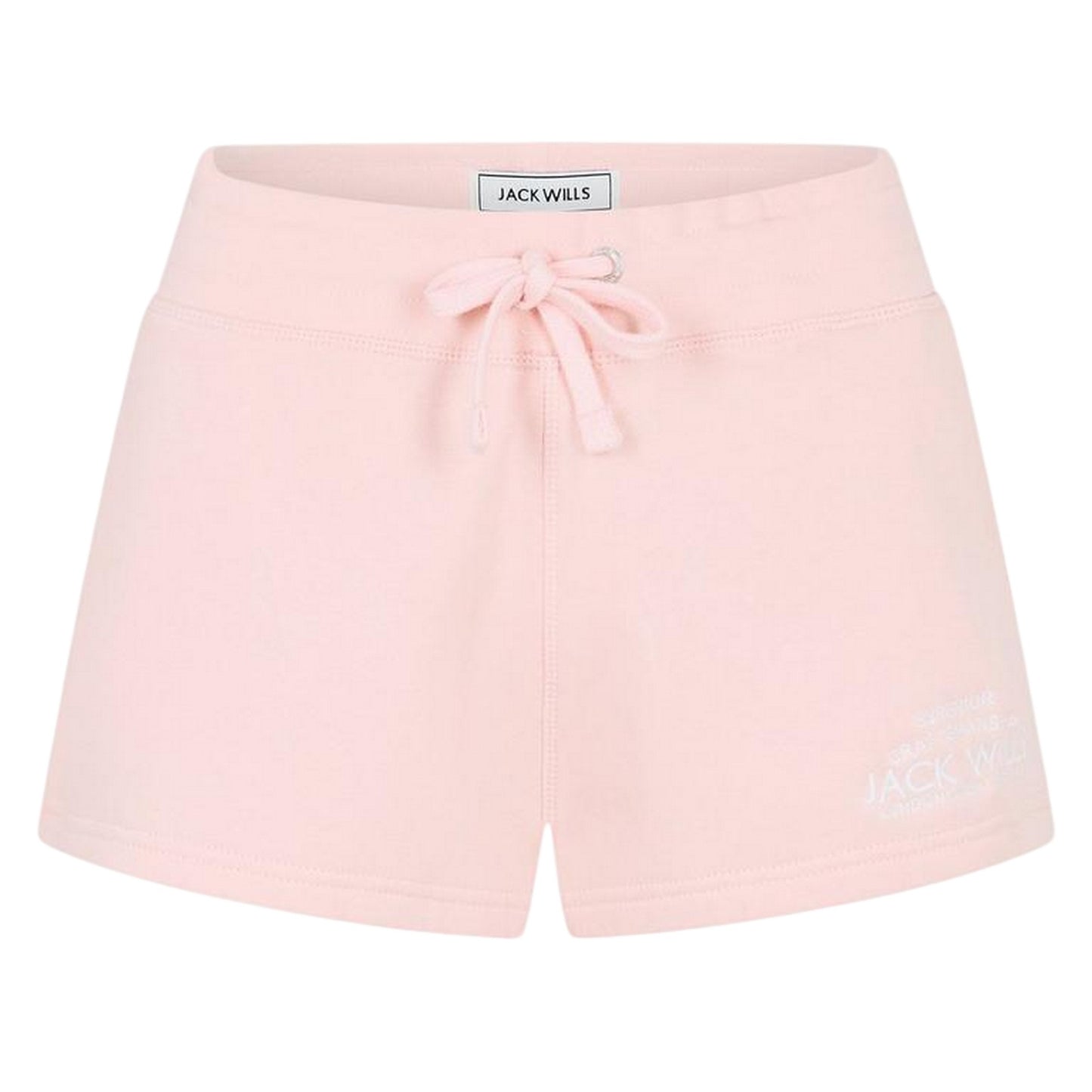 Soft Pink - Front - Jack Wills Womens-Ladies Logo Sweat Shorts