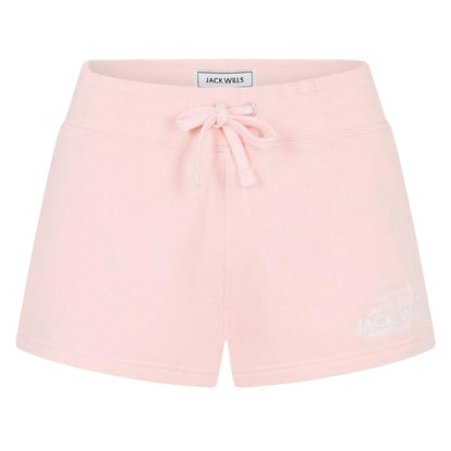 Soft Pink - Front - Jack Wills Womens-Ladies Logo Sweat Shorts
