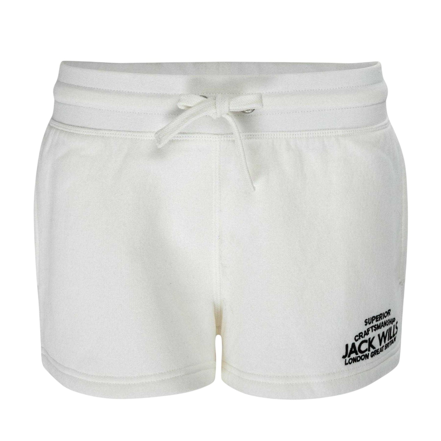 Vintage White - Front - Jack Wills Womens-Ladies Logo Sweat Shorts