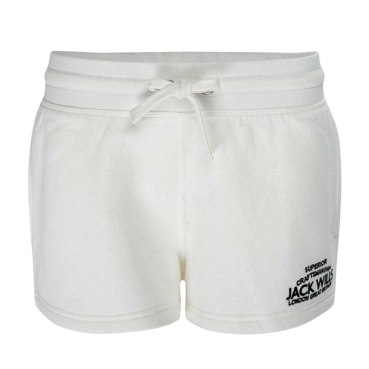 Vintage White - Front - Jack Wills Womens-Ladies Logo Sweat Shorts